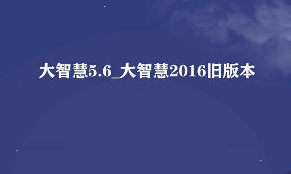 大智慧5.6_大智慧2016旧版本