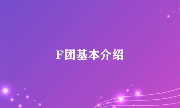 F团基本介绍
