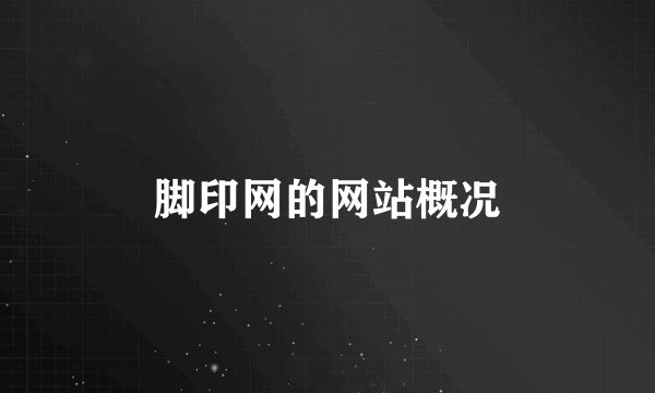 脚印网的网站概况