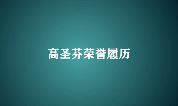 高圣芬荣誉履历