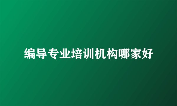 编导专业培训机构哪家好