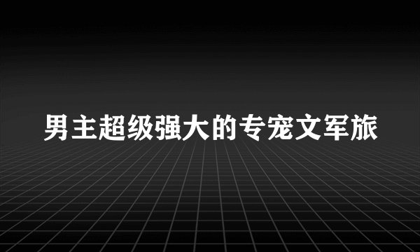 男主超级强大的专宠文军旅