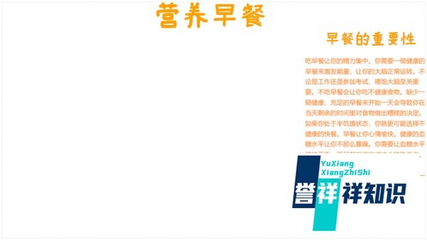 营养早餐手抄报