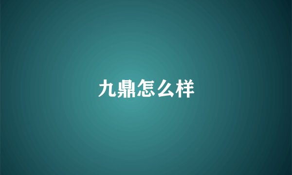 九鼎怎么样
