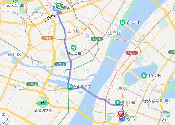 从汉口到武昌火车站怎么走？